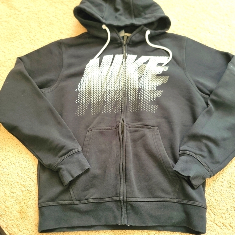 Nike Black Zip-Up Hoodie M